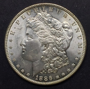 1886 Morgan Silver Dollar, MS63