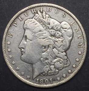1901 Morgan Silver Dollar, VF20