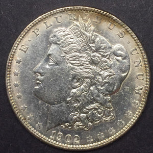 1902 Morgan Silver Dollar, MS60