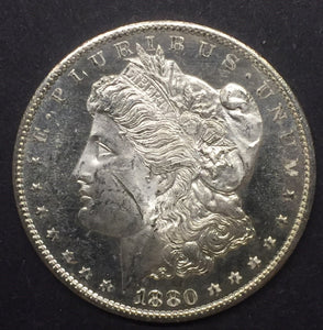 1880-S Morgan Silver Dollar, MS63