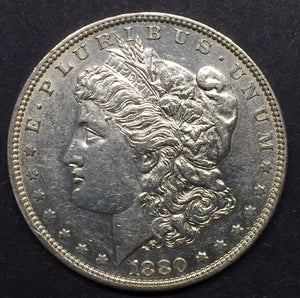1880-O Morgan Silver Dollar, MS62+