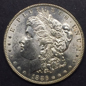 1886 Morgan Silver Dollar, MS-62
