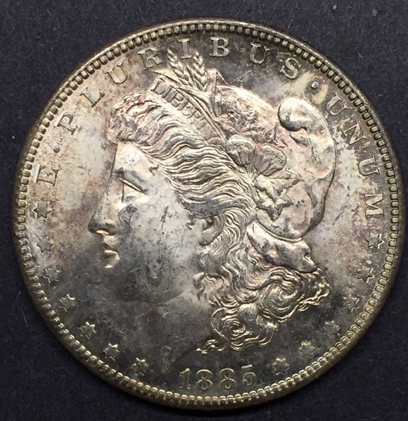 1885-S Morgan Silver Dollar, MS-63+