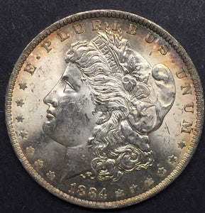 1884-O Morgan Silver Dollar, MS-62
