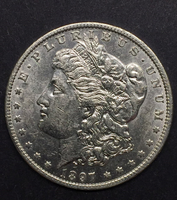 1897-O Morgan Silver Dollar, MS-62+