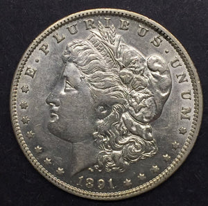1891 Morgan Silver Dollar, AU