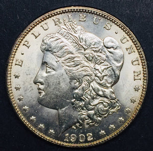 1902-O Morgan Silver Dollar, MS-63