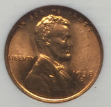 1938-D Lincoln Cent MS66RD NGC