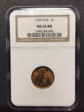 1909-VDB Lincoln Cent MS65RD NGC