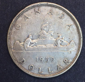 1950 Canada Silver Dollar AU50 ARN