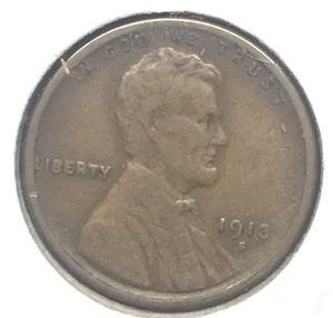 1913-S Lincoln Cent,  VF