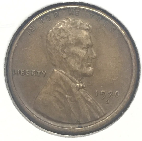 1920-S Lincoln Cent XF
