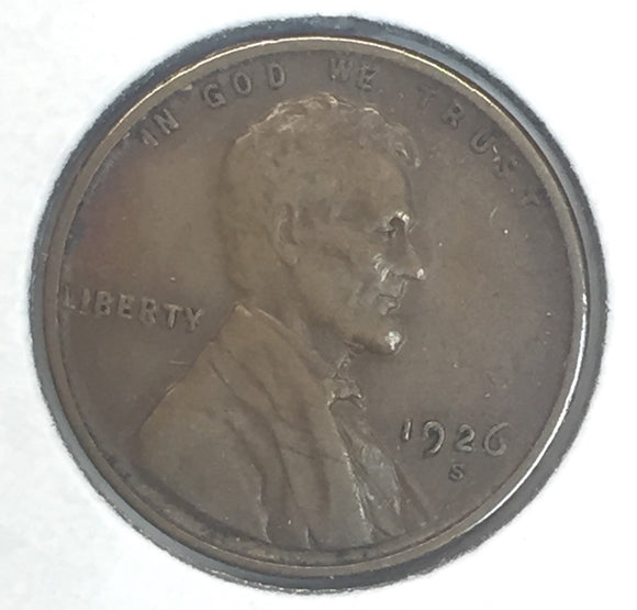 1926-S Lincoln Cent, XF+