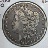 1886-O Morgan Silver Dollar, VF