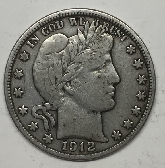 1912 Barber Half Dollar, VF+