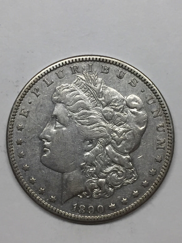 1890-CC Morgan Silver Dollar, AU