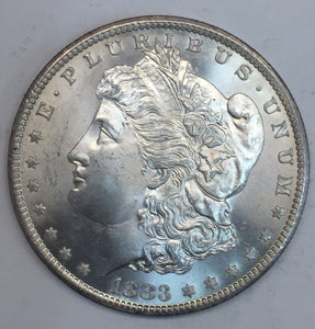 1883-CC Morgan Silver Dollar, MS-64+