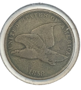 1858 S/L Flying Eagle Cent, VG