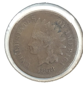 1868 Indian Head Cent, G/VG