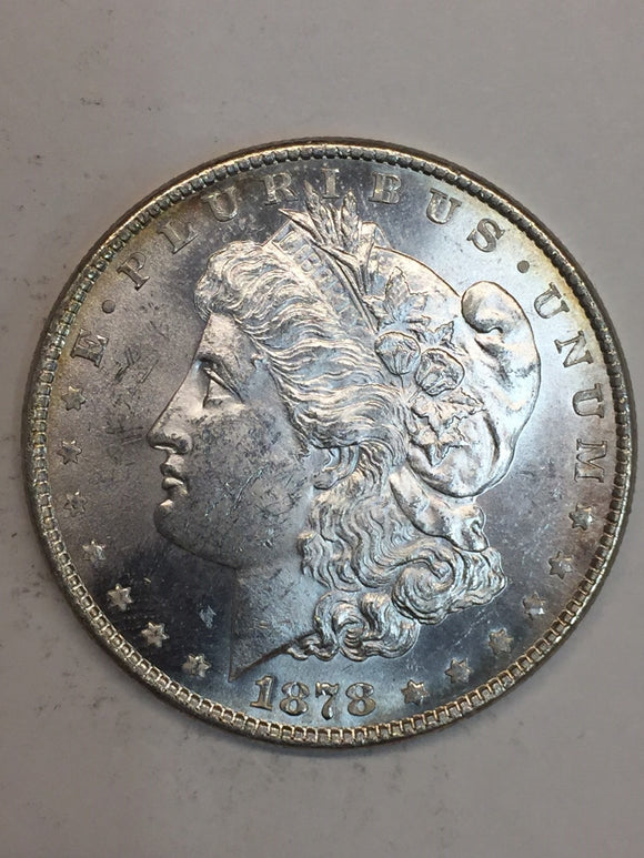 1878 8TF Morgan Dollar, MS64+