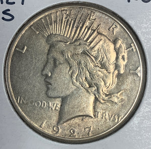 1927-S Peace Silver Dollar, AU
