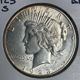 1923-S Peace Silver Dollar, AU