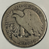 1917-D Rev Walking Liberty Half Dollar. Good