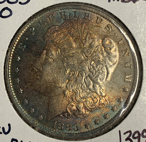 1883-O Morgan Silver Dollar, MS64, Beautifully Toned.