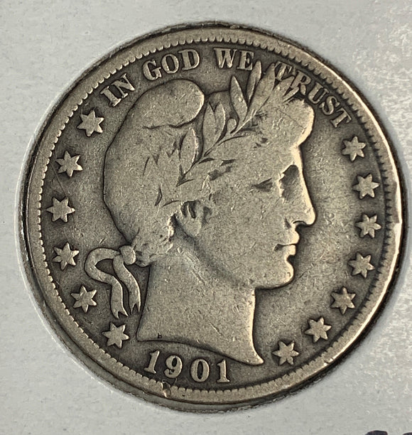 1901 Barber Half Dollar, VG