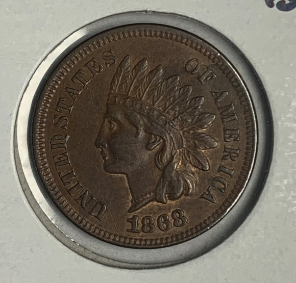 1868 Indian Head Cent, MS62BN