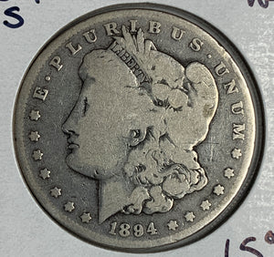 1894-S Morgan Silver Dollar, VG