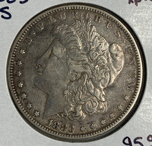 1883-S Morgan Silver Dollar, XF-45