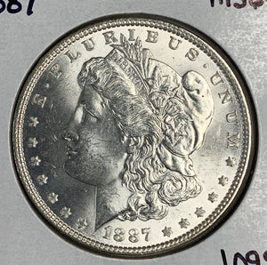 1887 Morgan Silver Dollar, MS64