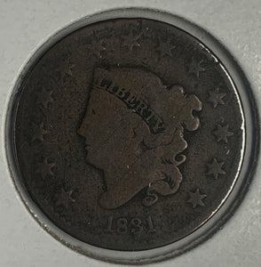 1831 Large Cent, Good