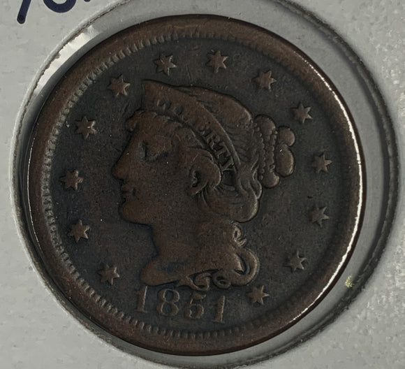 1851/81 Large Cent, Fine