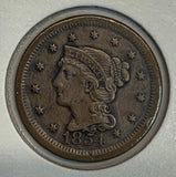 1854 Large Cent, XF