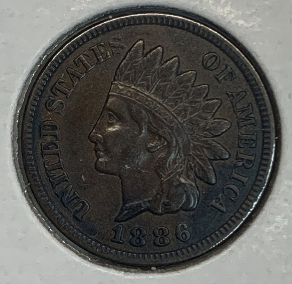1886 T-2 Indian Head Cent, AU