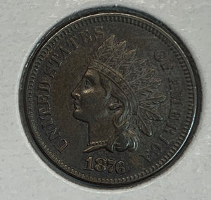 1876  Indian Head Cent, MS62BN