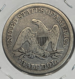1843 Seated Half Dollar, Abt Fine