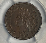 1868 Indian Head Cent, AU-53 BN PCGS