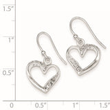 Sterling Silver Fancy Heart Earrings