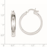 Sterling Silver 5x30mm Hoop Earrings