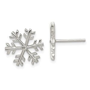 Sterling Silver Snowflake Post Earrings