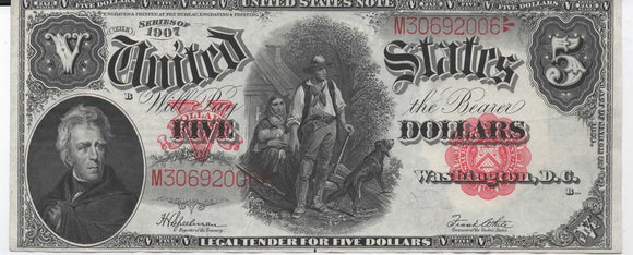 1907 $5 USN 